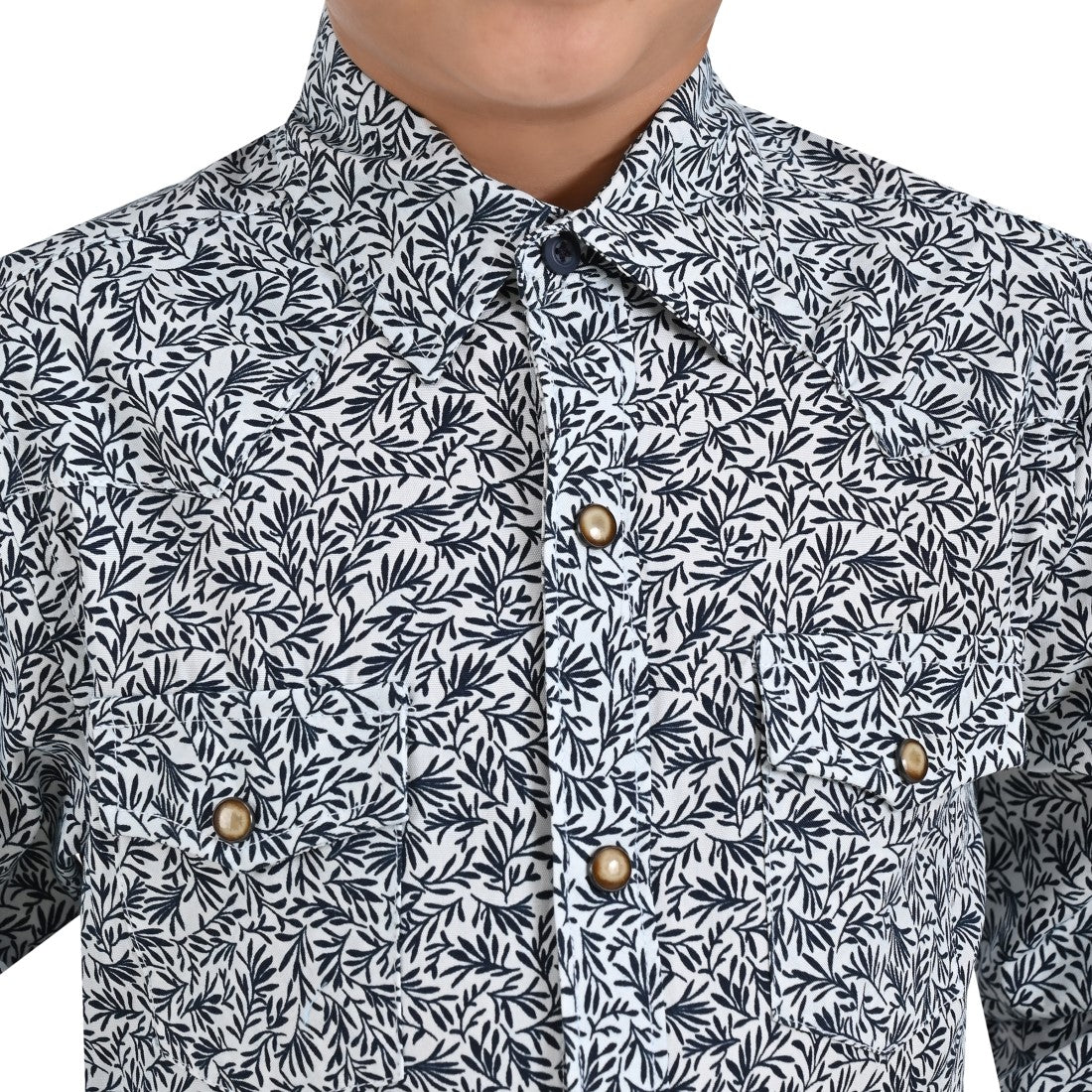 Camisa vaquera Yale Boys Manga Larga VQ03 Blanco