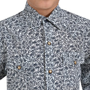 Camisa vaquera Yale Boys Manga Larga VQ03 Blanco