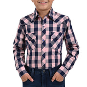 Camisa vaquera Yale Boys Manga Larga VQ03 Rosa