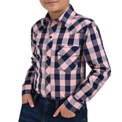 Camisa vaquera Yale Boys Manga Larga VQ03 Rosa