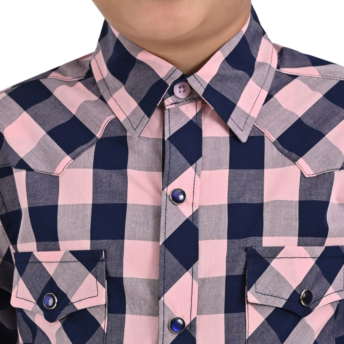 Camisa vaquera Yale Boys Manga Larga VQ03 Rosa