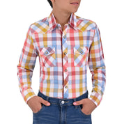 Camisa vaquera Yale Boys Manga Larga VQ04 Rojo