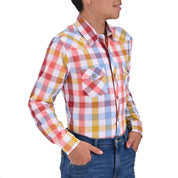 Camisa vaquera Yale Boys Manga Larga VQ04 Rojo