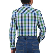 Camisa vaquera Yale Boys Manga Larga VQ04 Verde