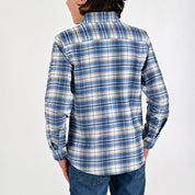 Camisa Yale Boys Manga Larga Regular Fit 8092 Azul Pizarra