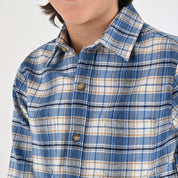 Camisa Yale Boys Manga Larga Regular Fit 8092 Azul Pizarra