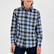 Camisa Yale Boys Manga Larga Regular Fit 8091 Negra