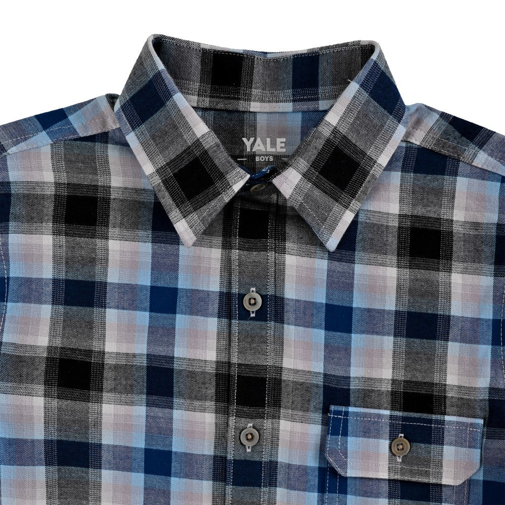 Camisa Yale Boys Manga Larga Regular Fit 8091 Negra