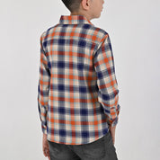 Camisa Yale Boys Manga Larga Regular Fit 8091 Naranja