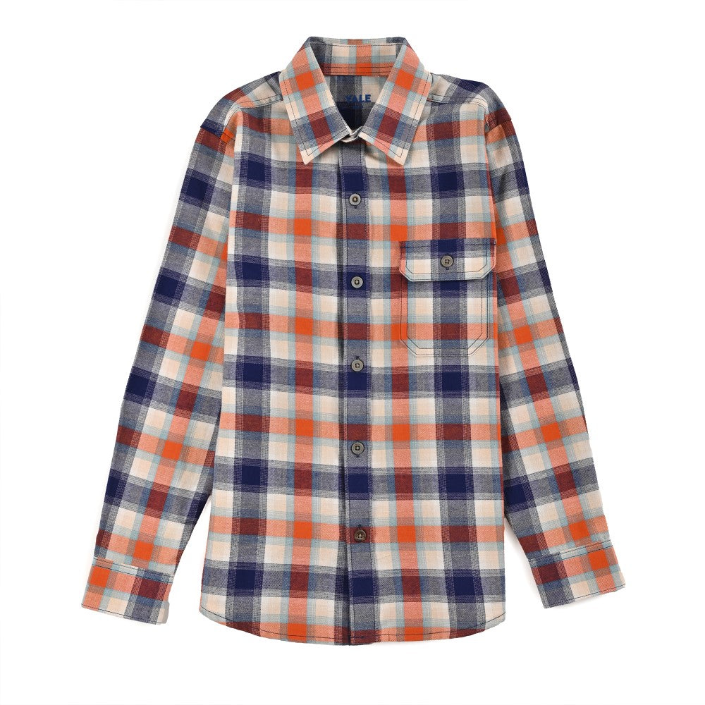 Camisa Yale Boys Manga Larga Regular Fit 8091 Naranja