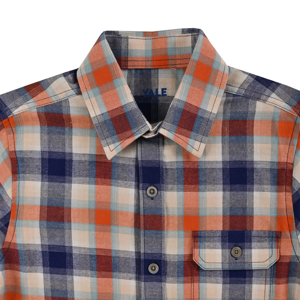 Camisa Yale Boys Manga Larga Regular Fit 8091 Naranja
