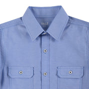 Camisa Yale Boys Manga Larga Regular Fit 8096 Azul Rey