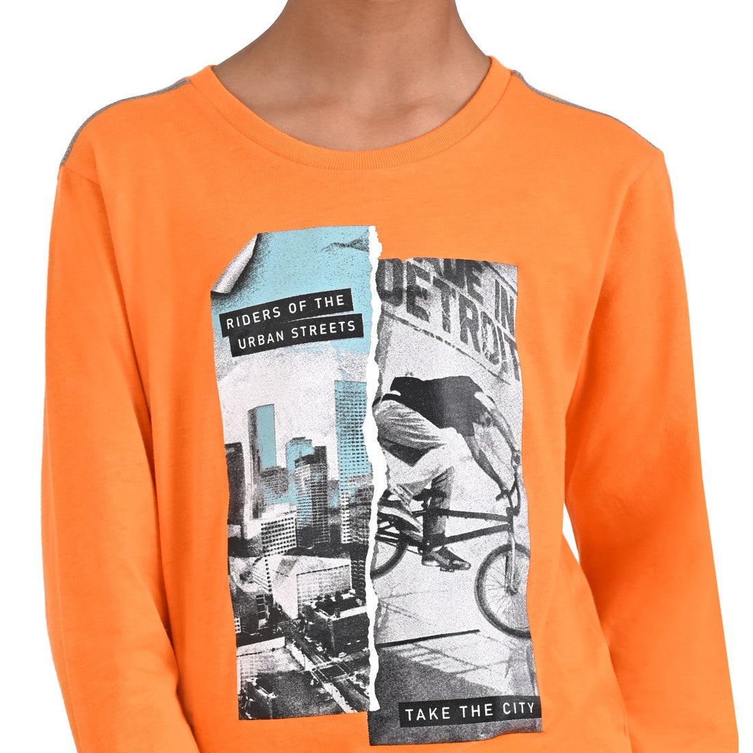 Playera Yale Boys Cuello redondo 6961 Naranja