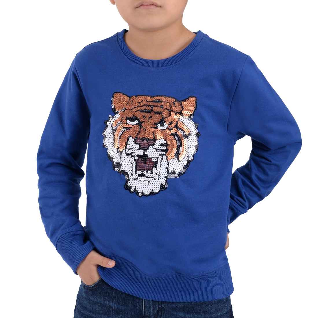 Sudadera Yale Boys Fit 7084 Azul Francia