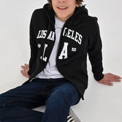 Sudadera Yale Boys con gorro y cierre A083 Negra