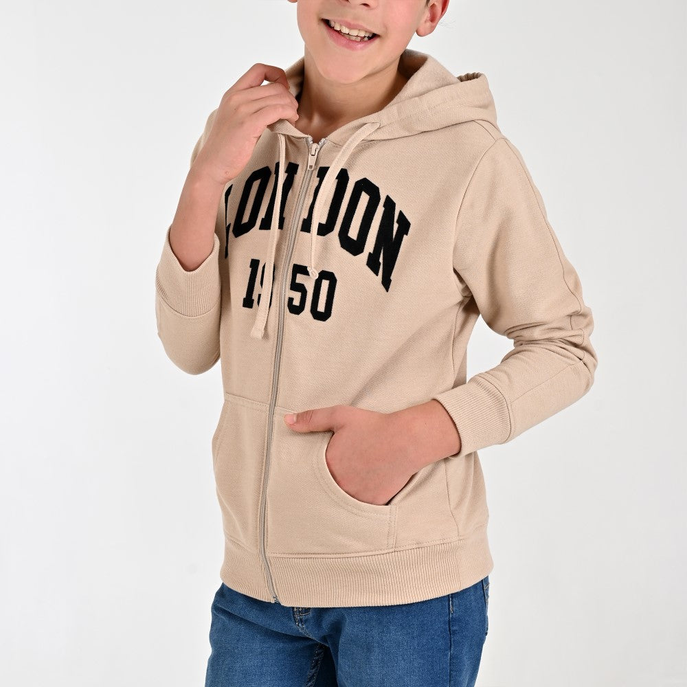 Sudadera Yale Boys con gorro y cierre A083 Arena
