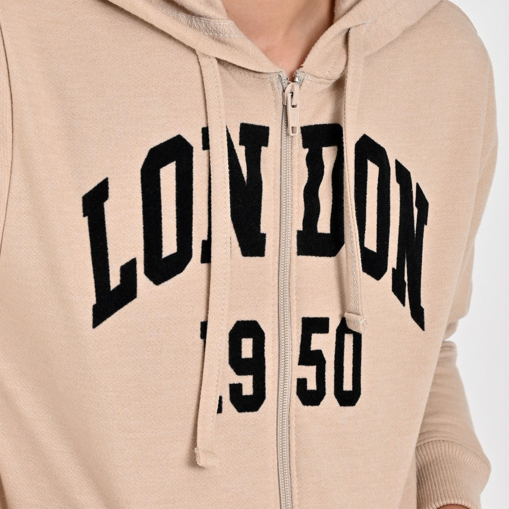 Sudadera Yale Boys con gorro y cierre A083 Arena