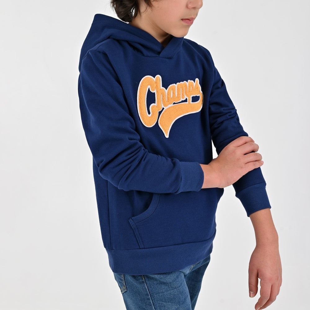 Sudadera Yale Boys con gorro A083 Azul Marino