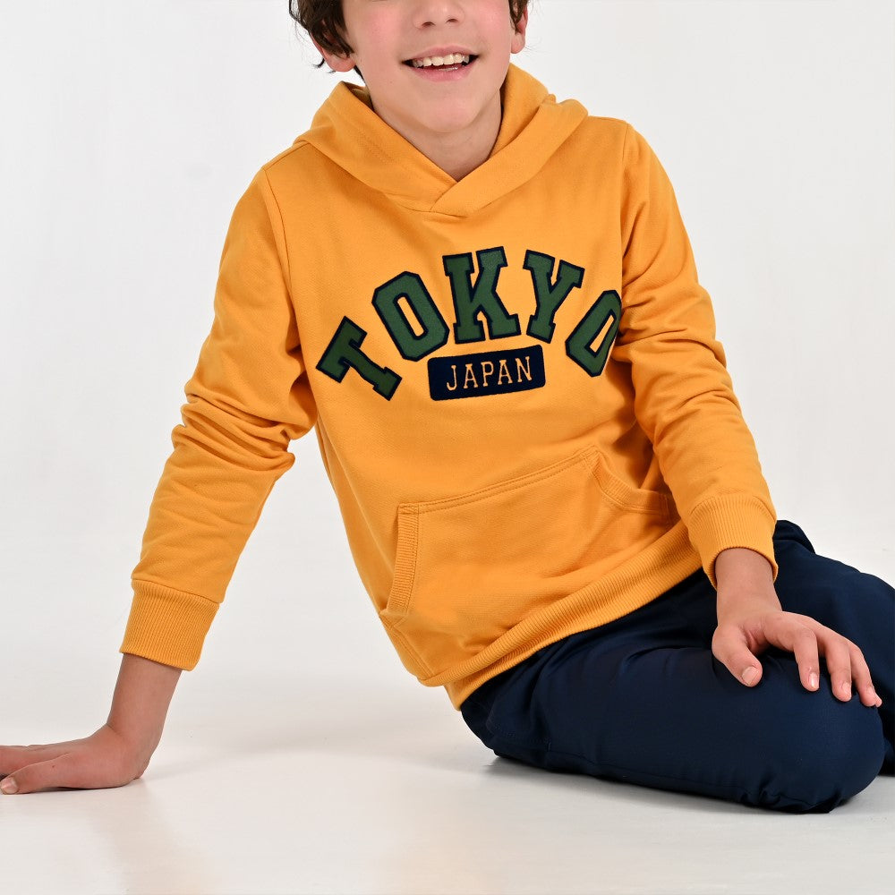 Sudadera Yale Boys con gorro A083 Mostaza