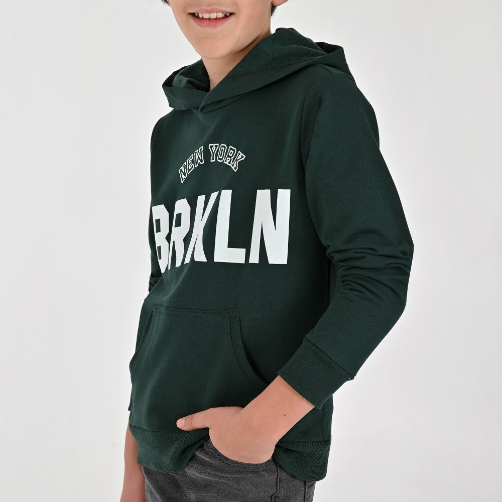 Sudadera Yale Boys con gorro A083 Verde