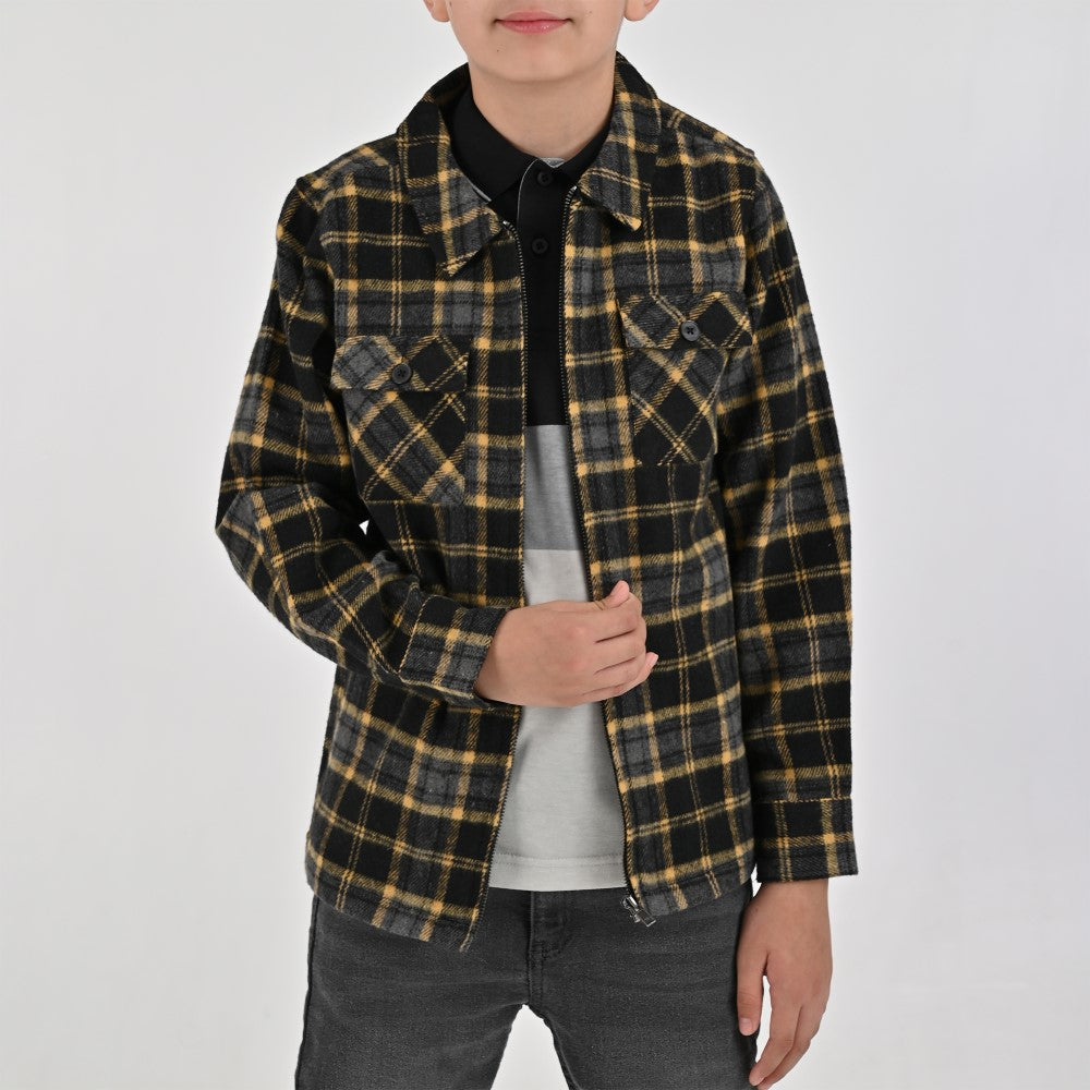 Chamarra Yale Boys 6902 Gris Oxford