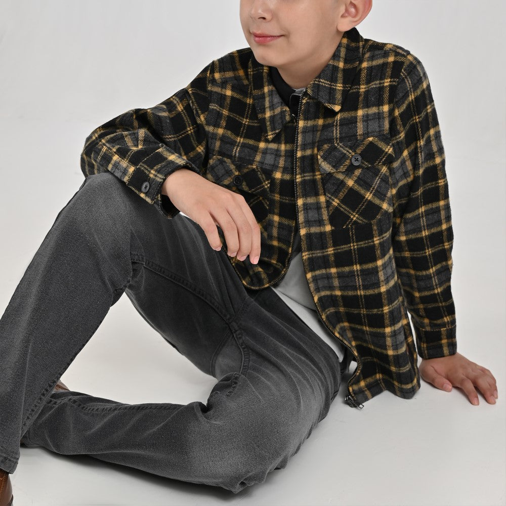 Chamarra Yale Boys 6902 Gris Oxford