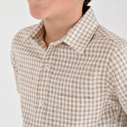 Camisa Yale Boys Manga Corta Regular Fit 8111 Café