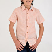 Camisa Yale Boys Manga Corta Regular Fit 8112 Verde