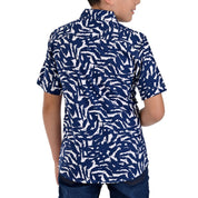 Camisa Manga Corta Yale Boys Fit 3847 Azul Rey
