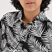 Camisa casual Yale Boys Manga corta 7690 Negro