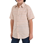Camisa Manga Corta Yale Boys Fit 3854 Beige