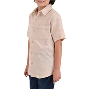 Camisa Manga Corta Yale Boys Fit 3854 Beige