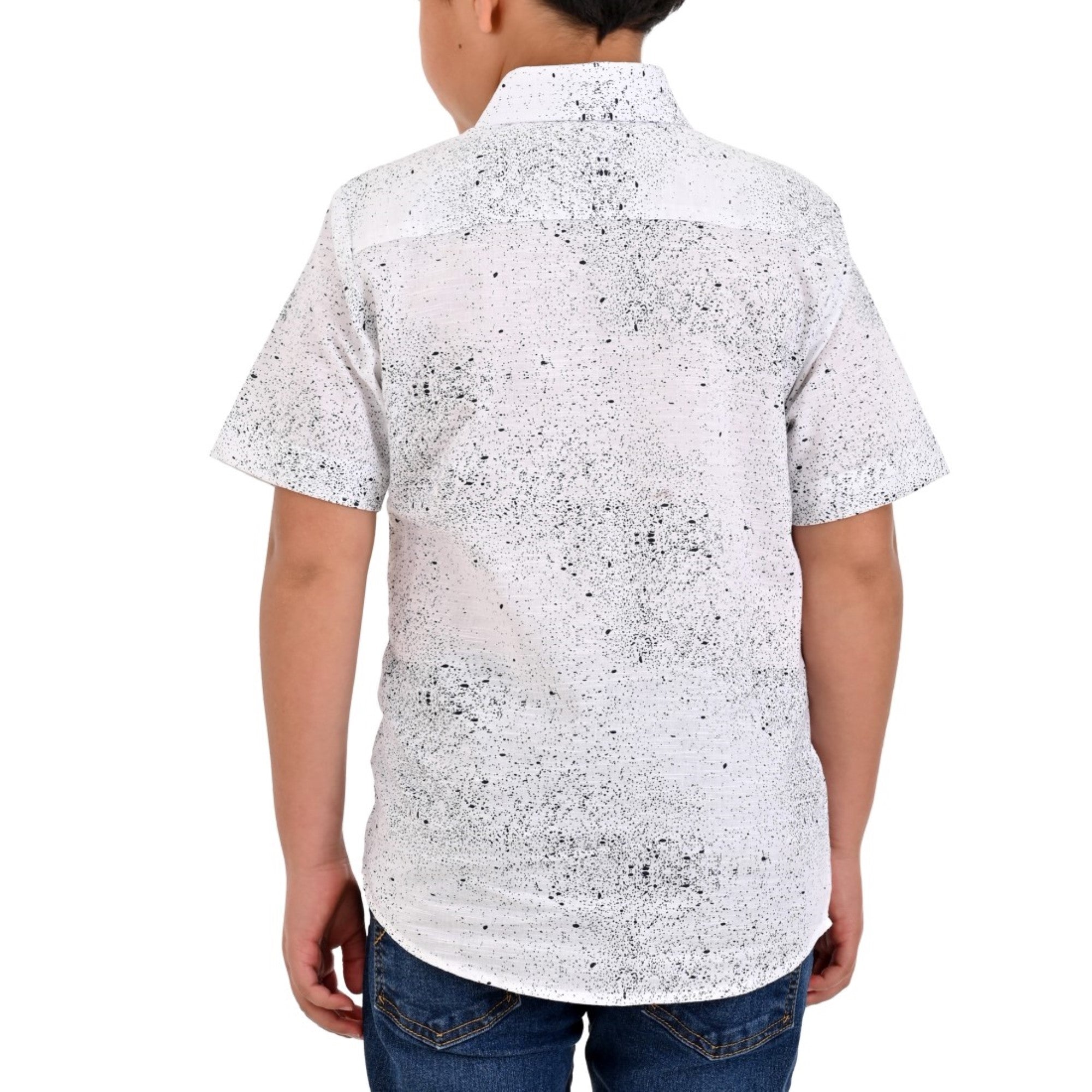 Camisa Manga Corta Yale Boys Fit 3855 Blanco