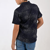 Camisa Manga Corta Yale Boys Fit 3855 Marino
