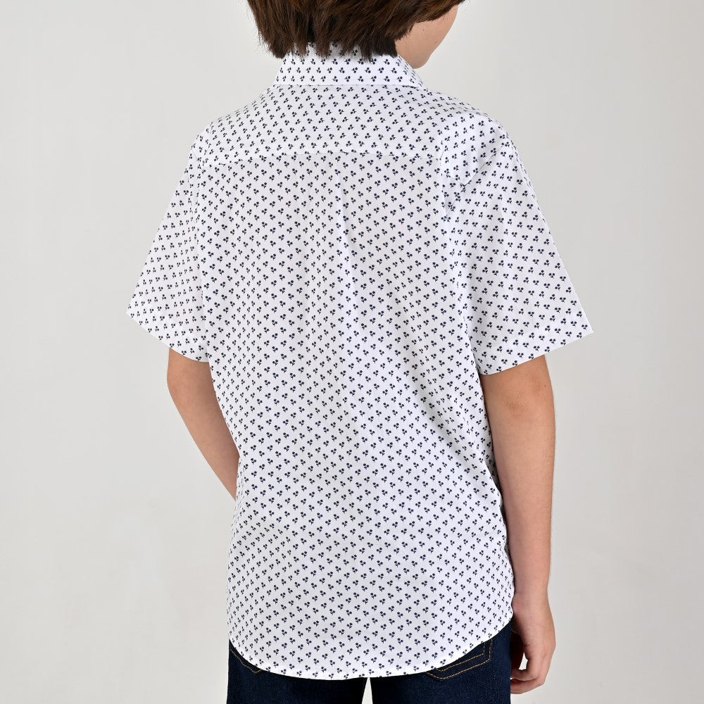 Camisa casual Yale Boys Manga corta 7686 Blanco