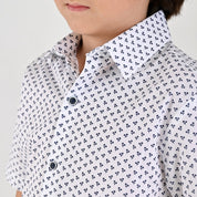 Camisa casual Yale Boys Manga corta 7686 Blanco