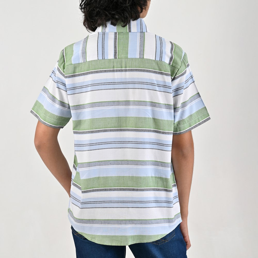 Camisa casual Yale Boys Manga corta 7693 Azul Cielo