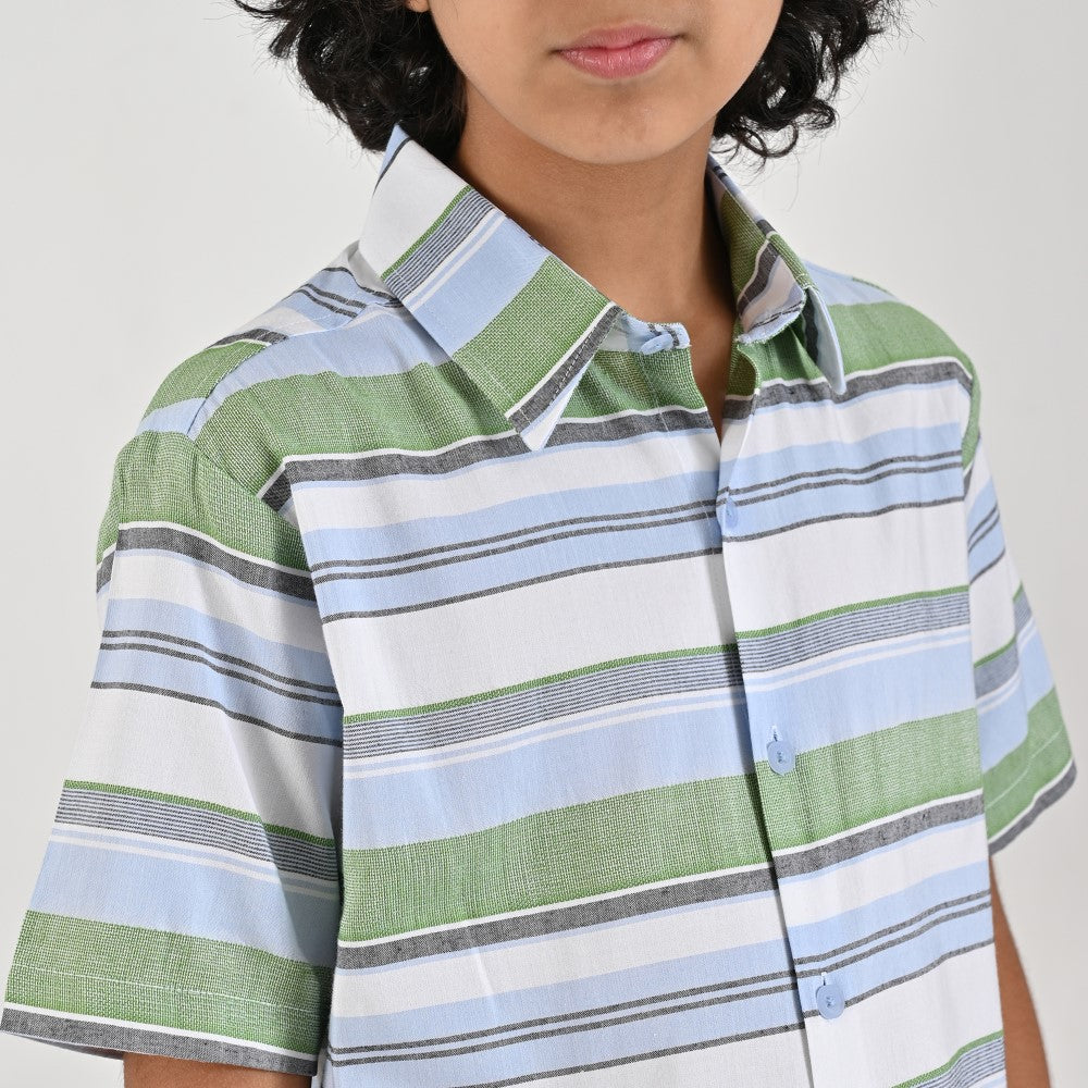 Camisa casual Yale Boys Manga corta 7693 Azul Cielo