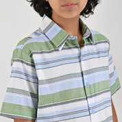 Camisa casual Yale Boys Manga corta 7693 Azul Cielo