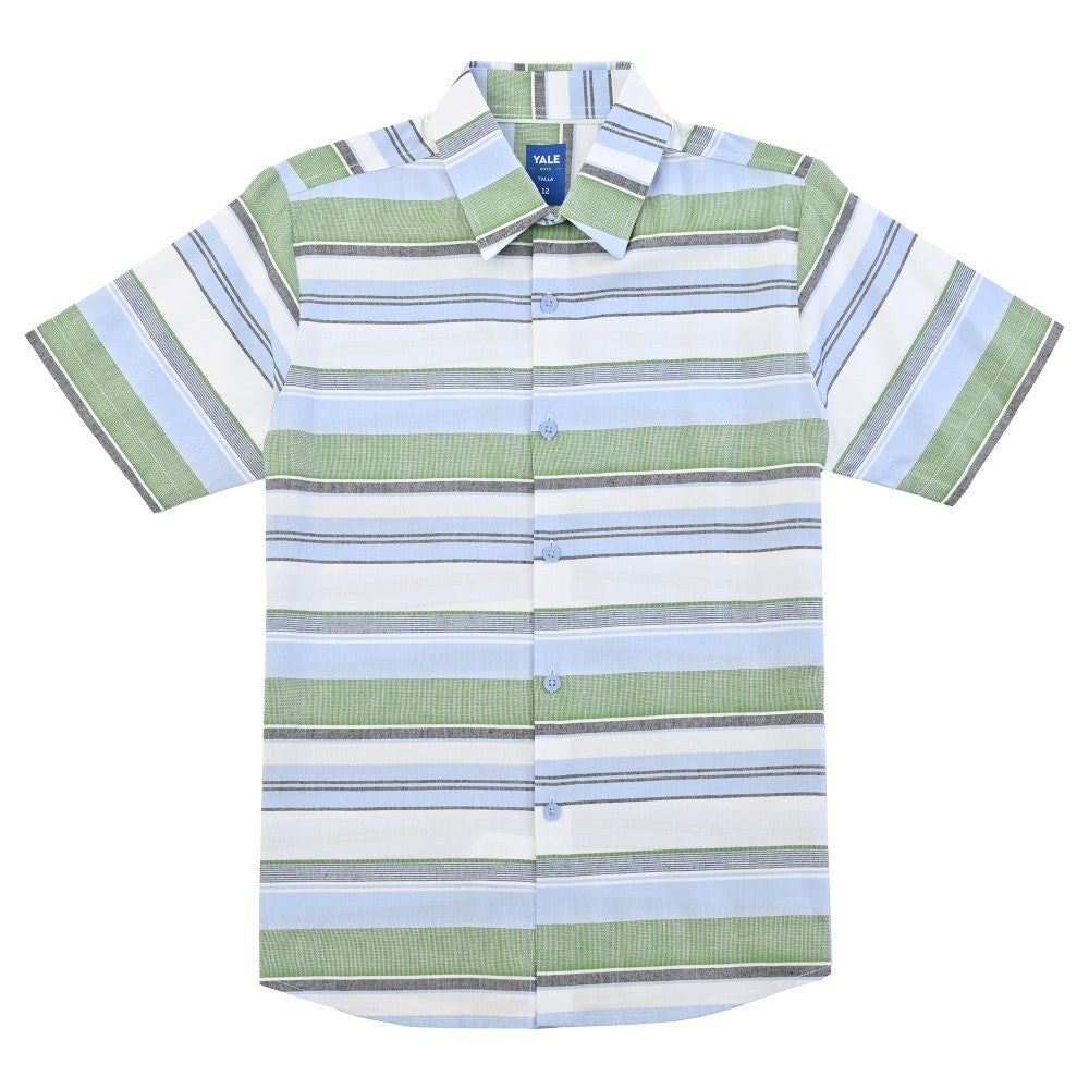 Camisa casual Yale Boys Manga corta 7693 Azul Cielo