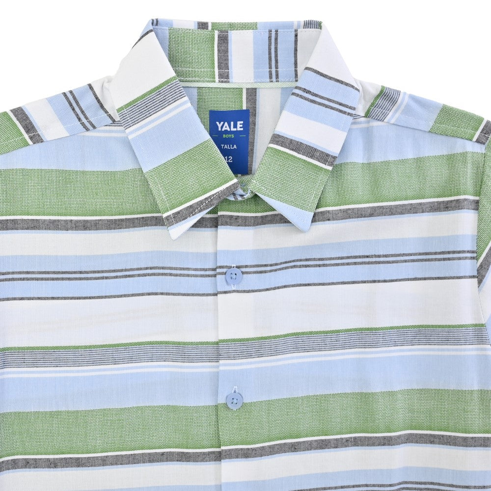 Camisa casual Yale Boys Manga corta 7693 Azul Cielo