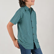 Camisa casual Yale Boys Manga Larga 7694 Verde