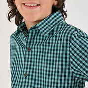 Camisa casual Yale Boys Manga Larga 7694 Verde