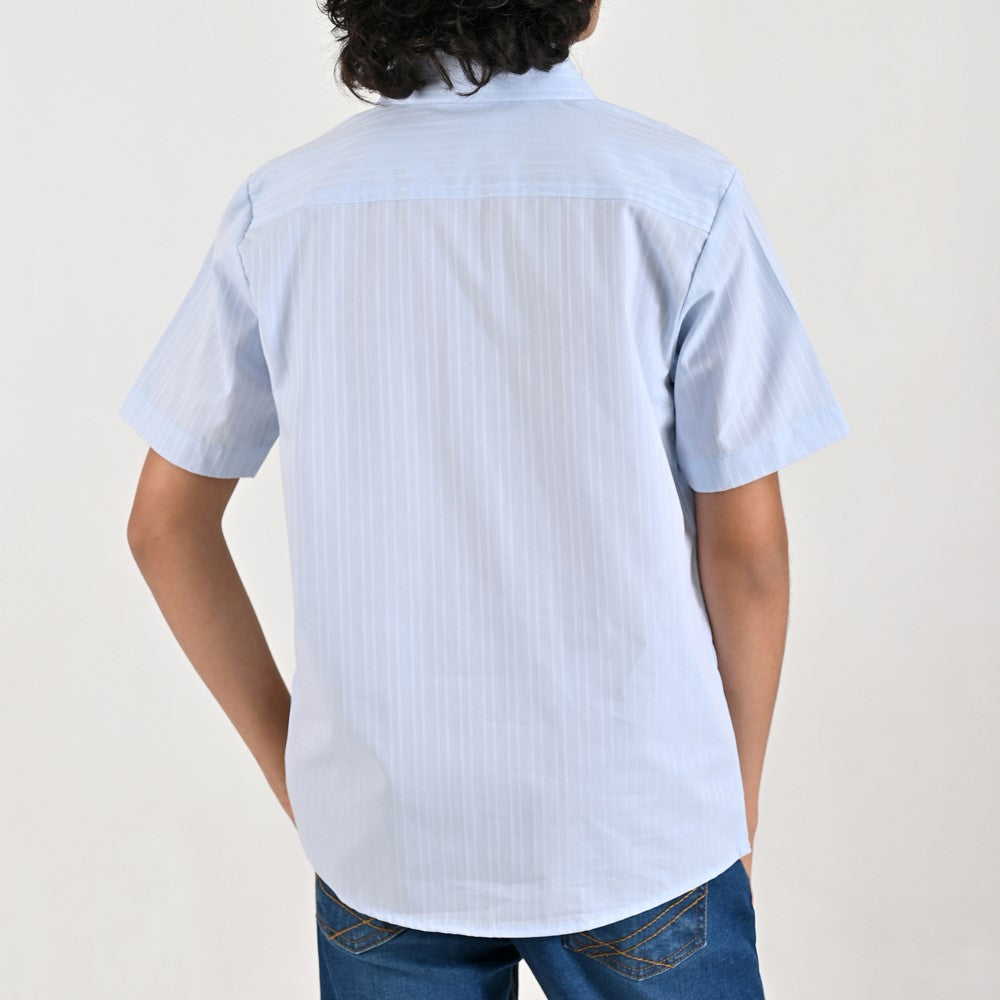 Camisa casual Yale Boys Manga corta 7697 Azul Cielo