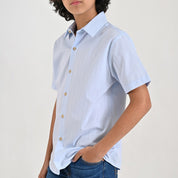 Camisa casual Yale Boys Manga corta 7697 Azul Cielo