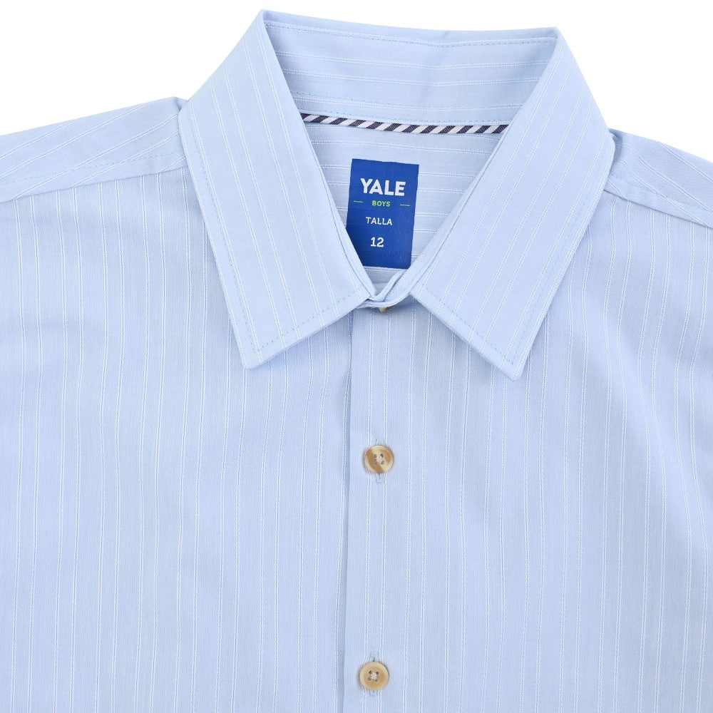 Camisa casual Yale Boys Manga corta 7697 Azul Cielo