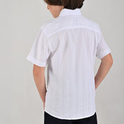 Camisa casual Yale Boys Manga corta 7698 Blanco