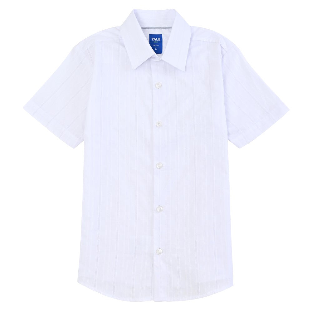 Camisa casual Yale Boys Manga corta 7698 Blanco