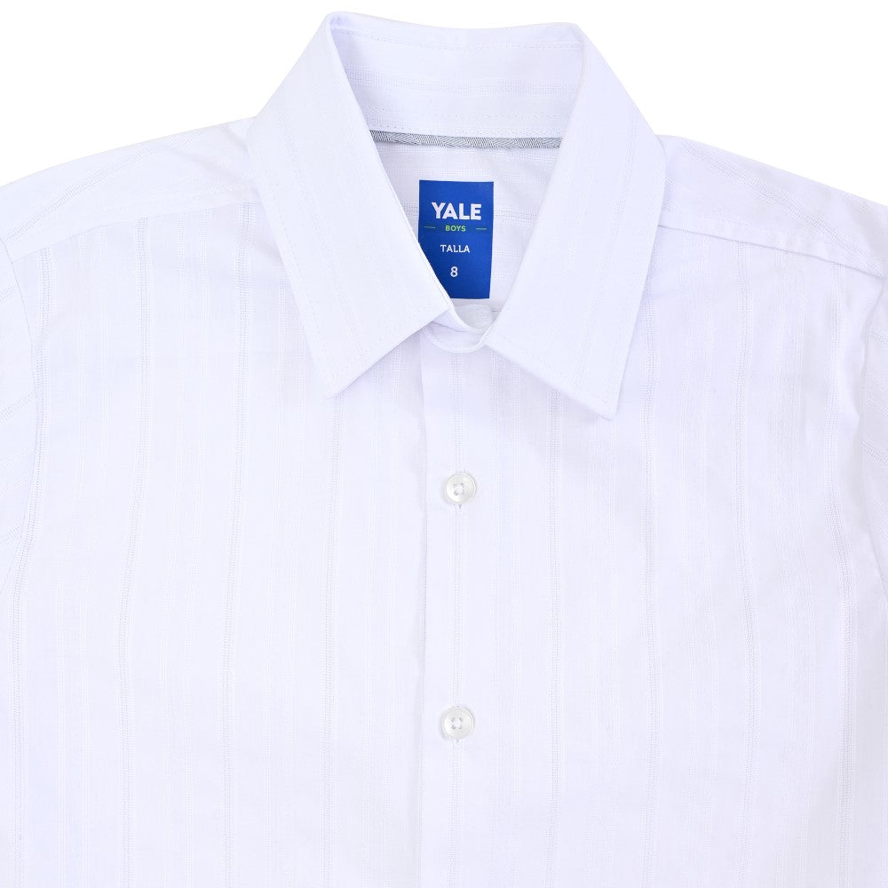 Camisa casual Yale Boys Manga corta 7698 Blanco