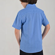 Camisa casual Yale Boys Manga corta 7698 Azul